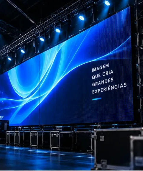 Painel de LED em uma montagem para eventos